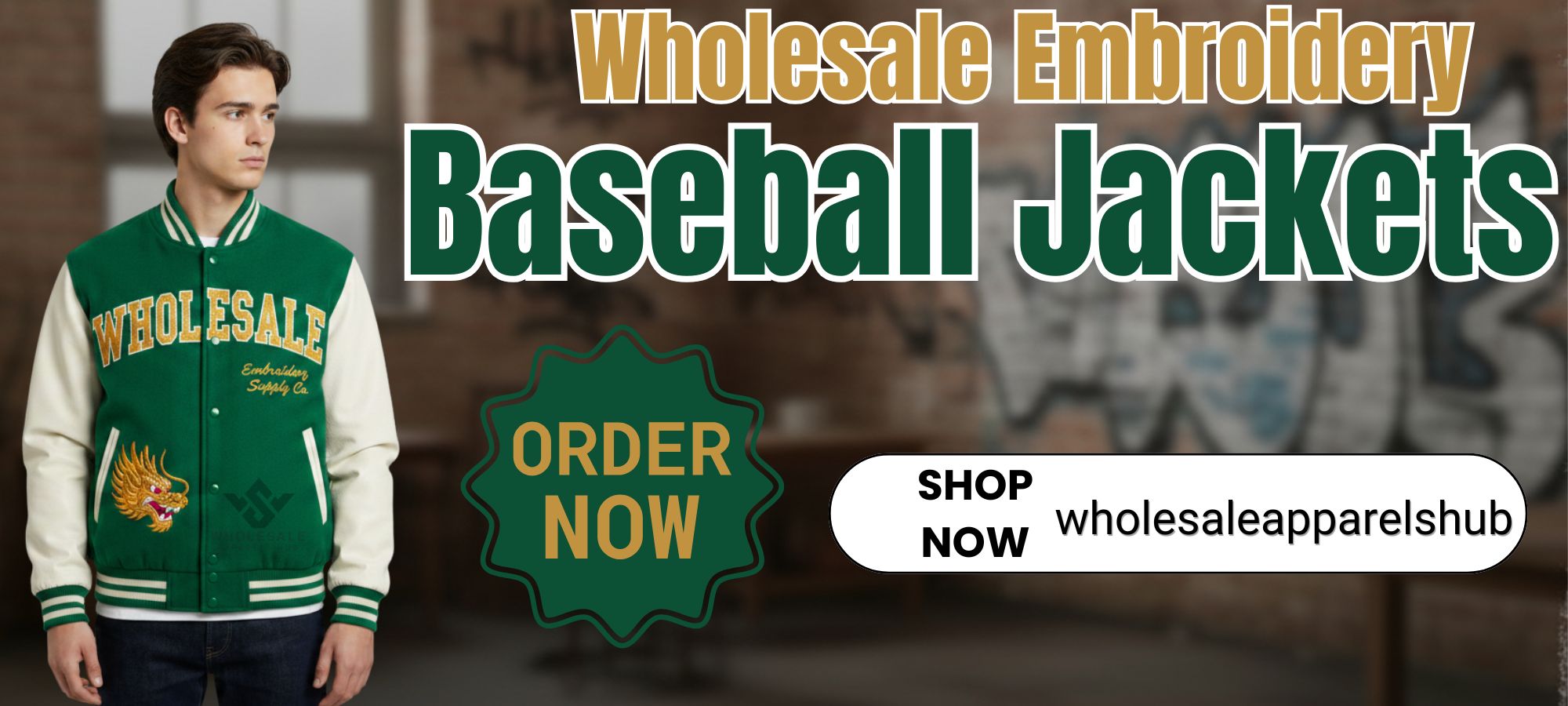 Wholesale Embroidery Baseball Jackets
