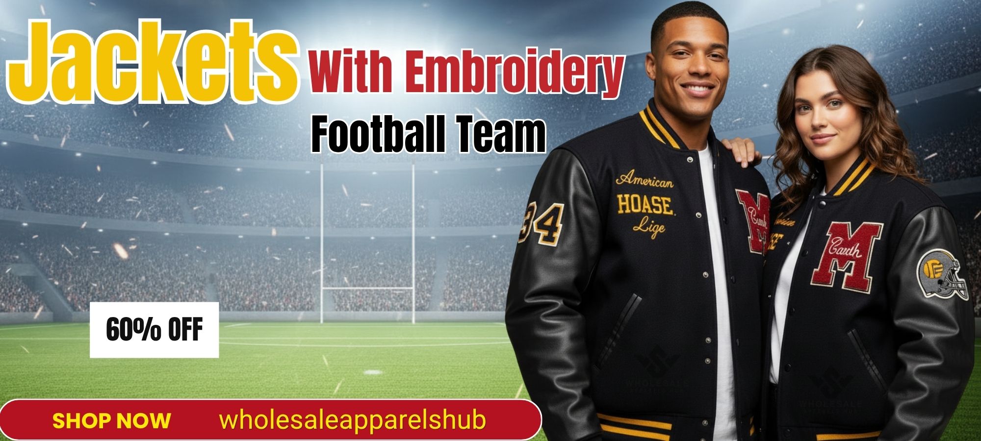 Football Team Jackets With Embroidery