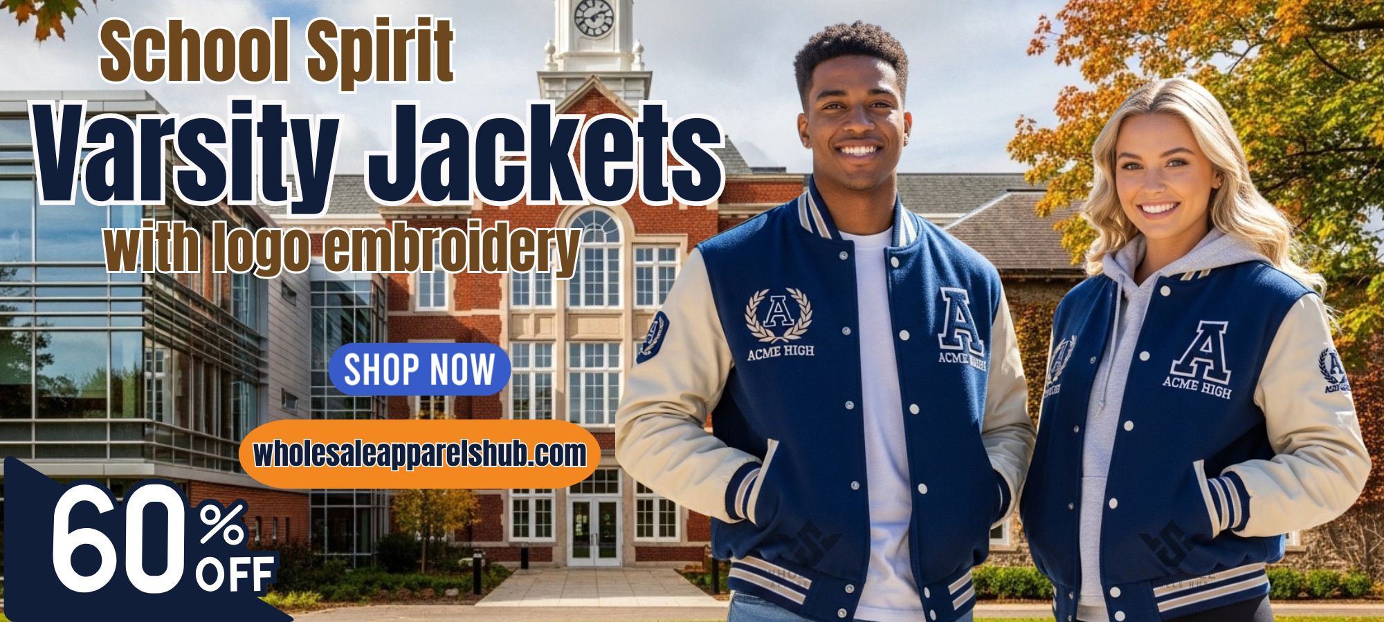 school spirit varsity jackets with logo embroidery