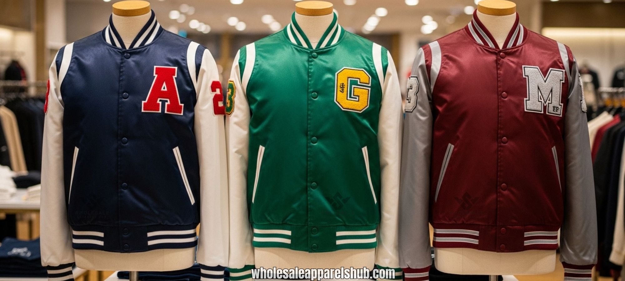 varsity jackets with satin finish