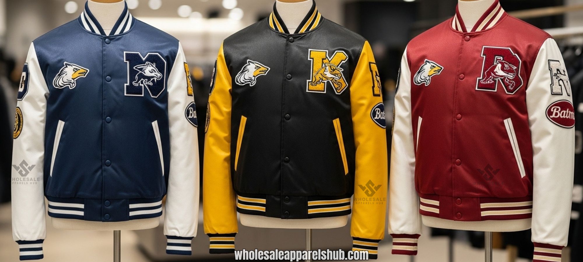 varsity jackets with satin finish