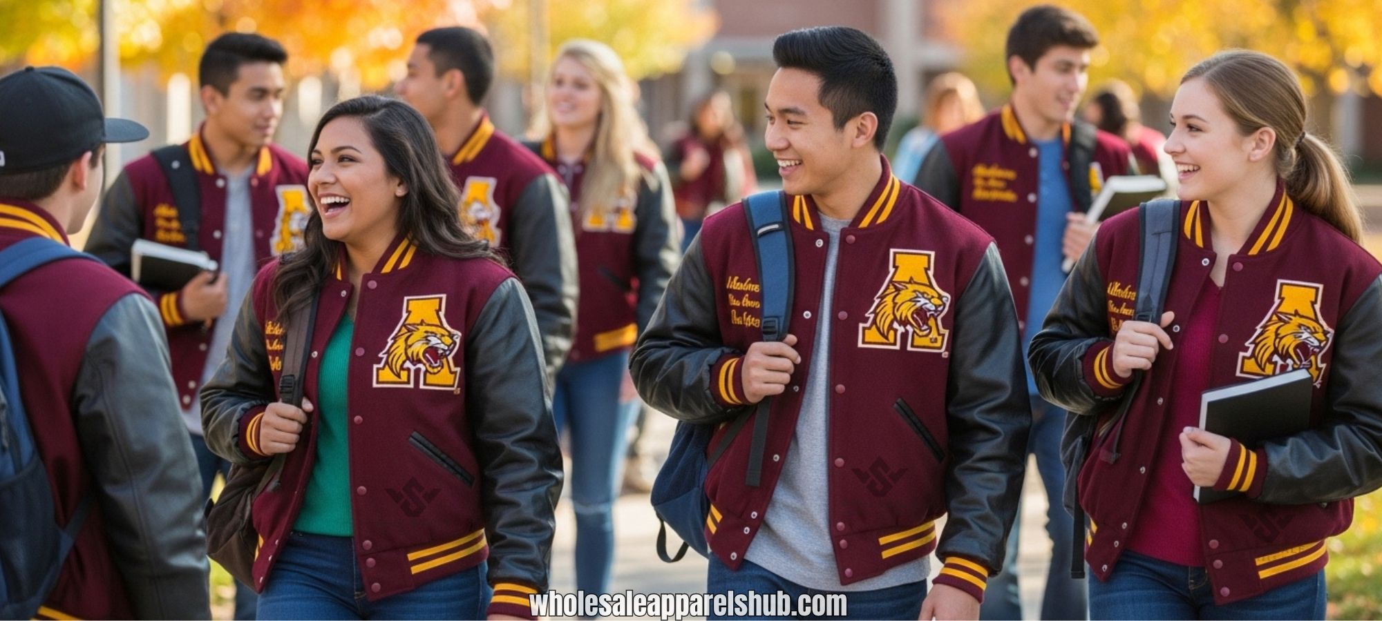 Letterman jackets for students with logo