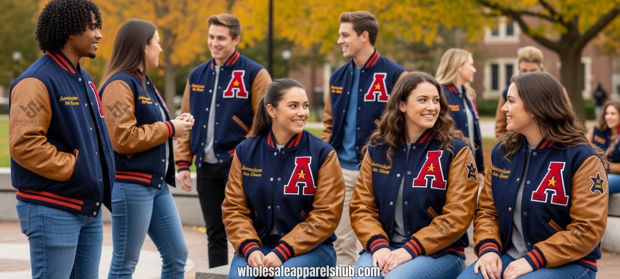 Letterman jackets for students with logo