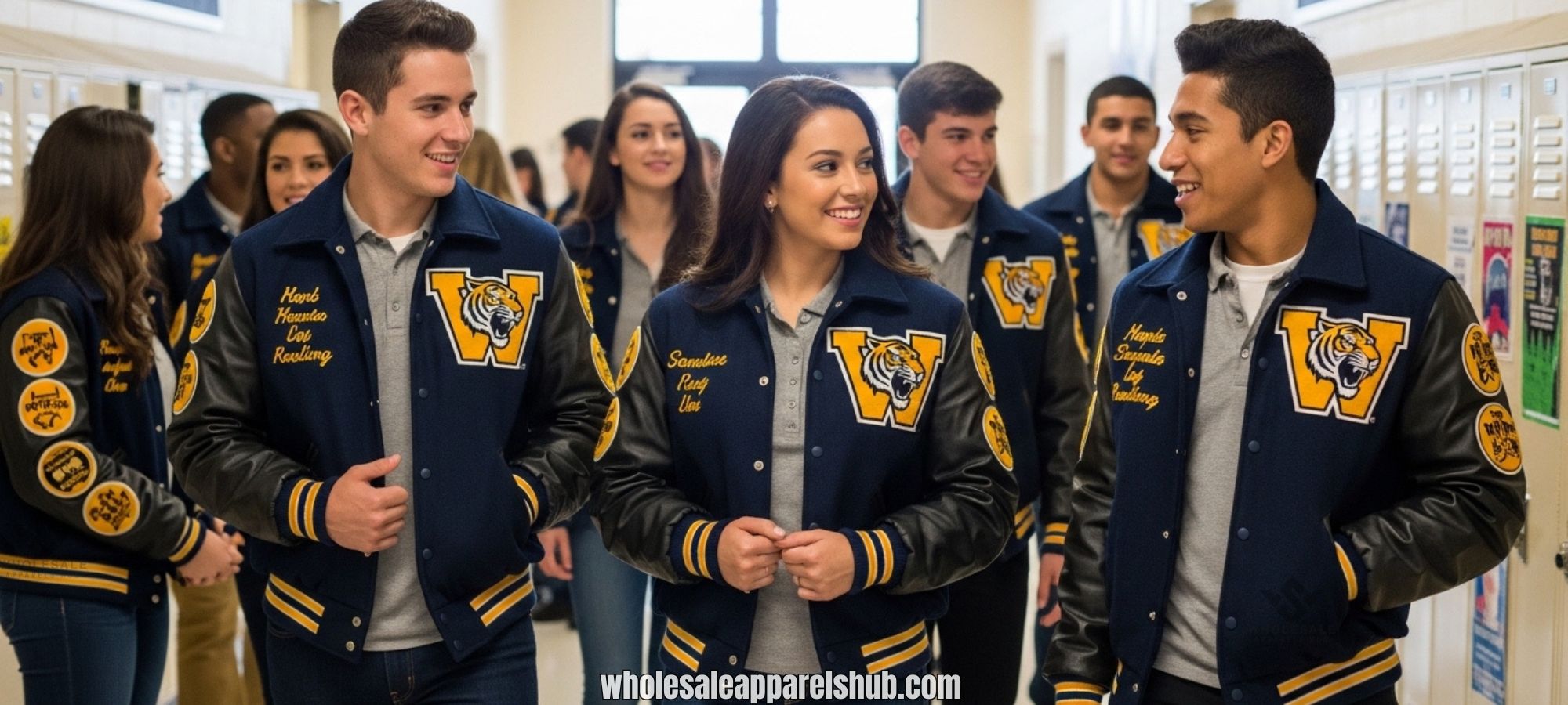 Letterman jackets for students with logo