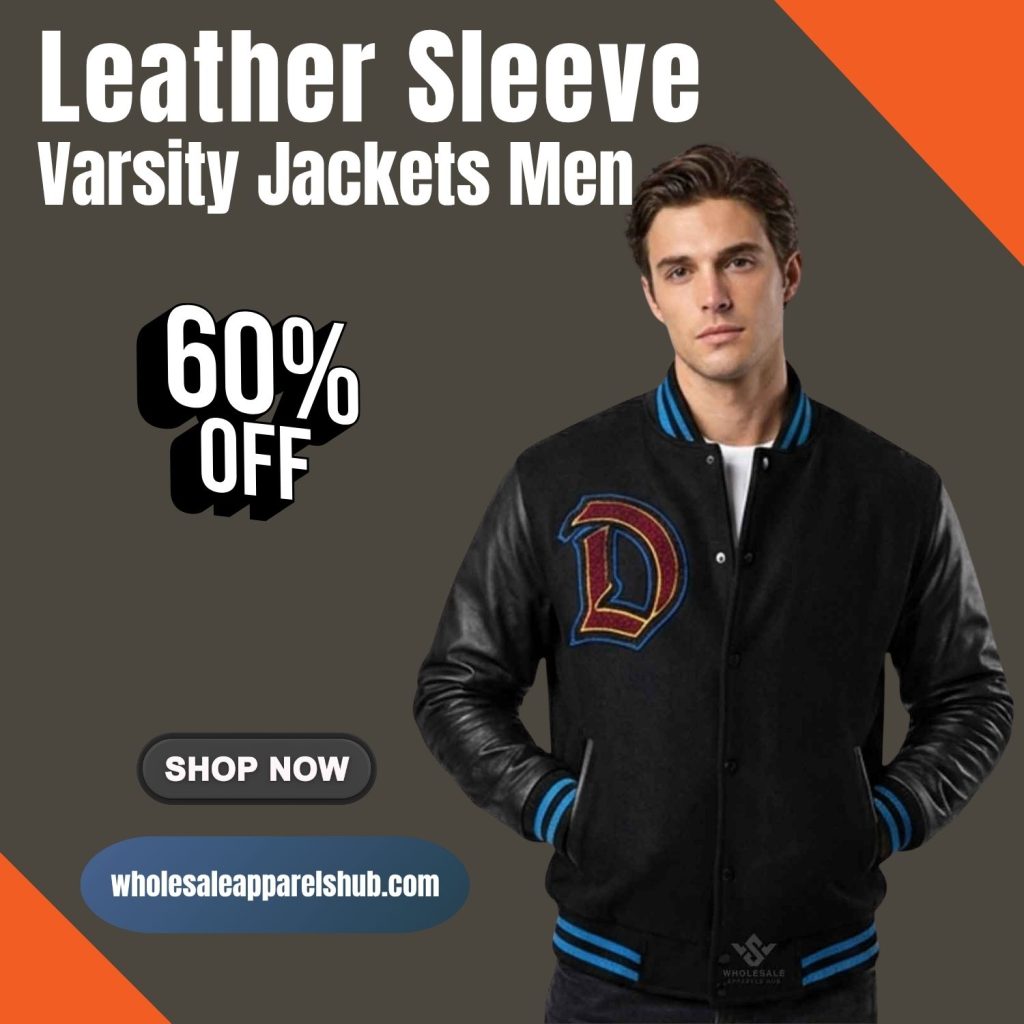 leather sleeve varsity jackets for men