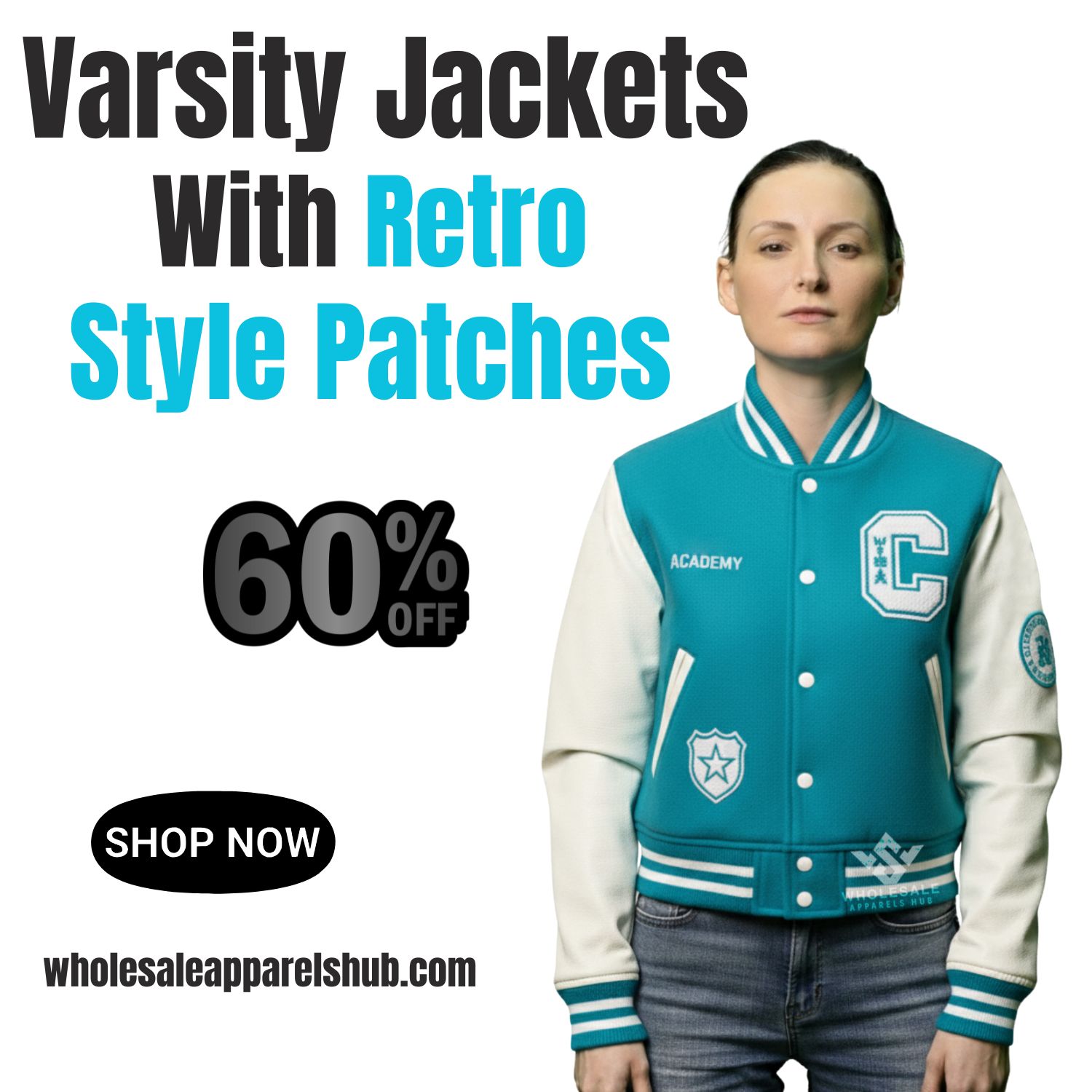 Varsity Jackets With Retro-Style Patches