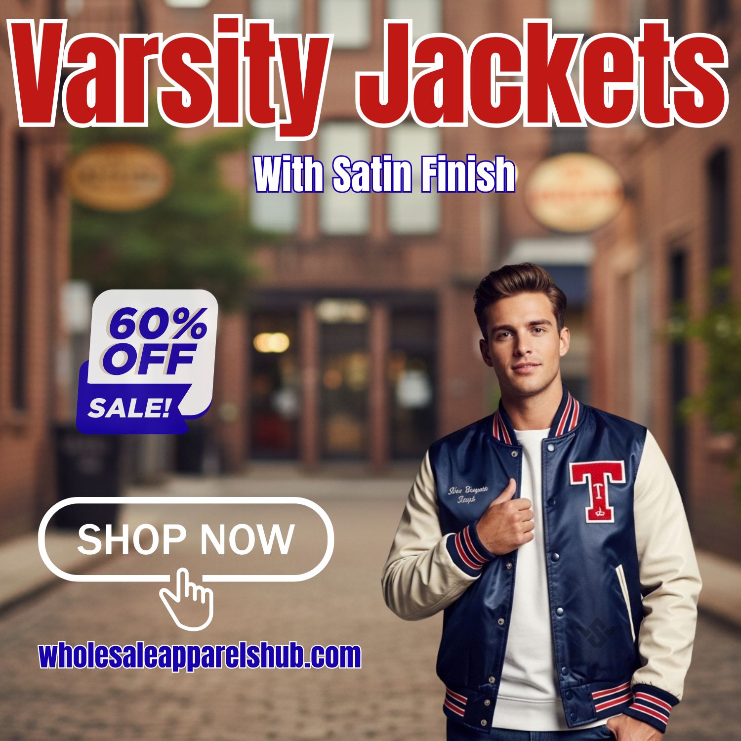 varsity jackets with satin finish