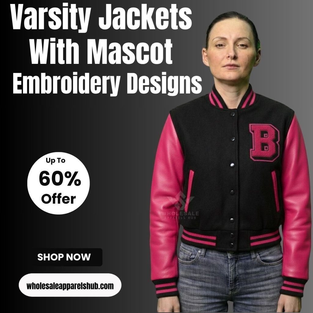 Varsity Jackets With Mascot Embroidery Designs