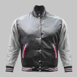 Black Varsity Jacket Satin
