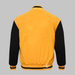 Fleece Yellow And Black Varsity Jacket