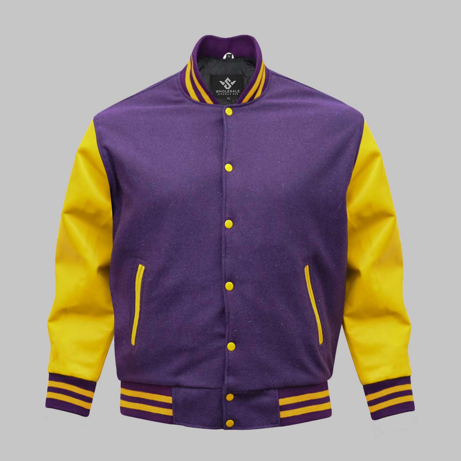 Purple Wool Leather Varsity Jacket Purple Wool Leather Varsity Jacket
