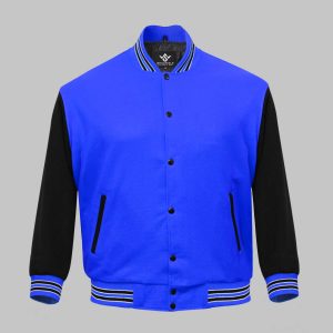 Varsity Jacket Royal Blue Cotton