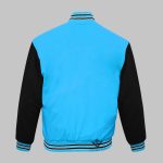 Fleece Sky Blue Varsity Jacket
