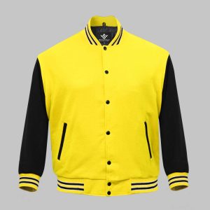 Yellow Varsity Jacket Cotton