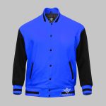 Royal Blue Fleece Varsity Jacket