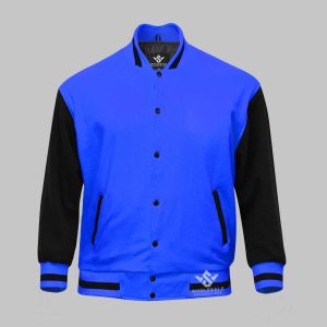 Royal Blue Fleece Varsity Jacket