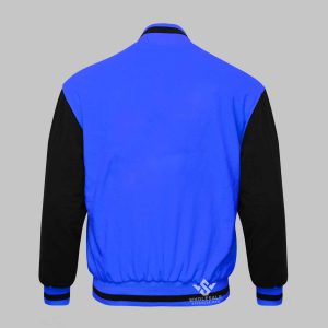 Royal Blue Fleece Varsity Jacket
