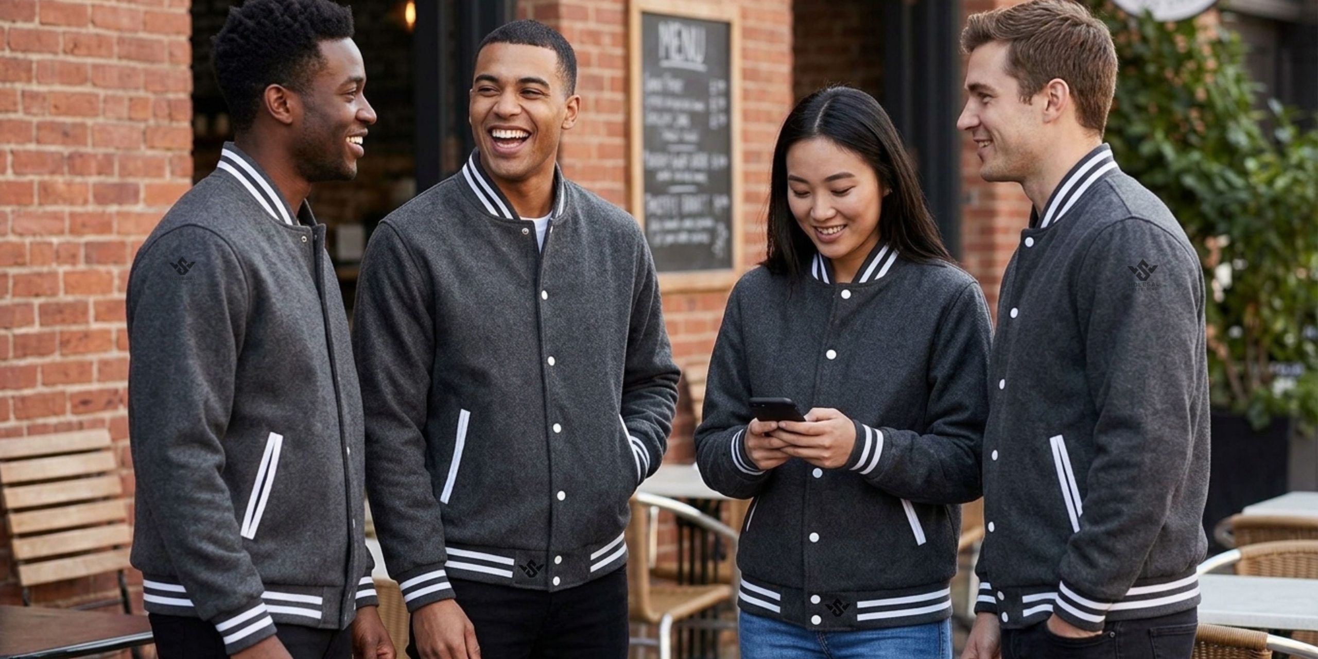 Best Grey Wool Varsity Jacket