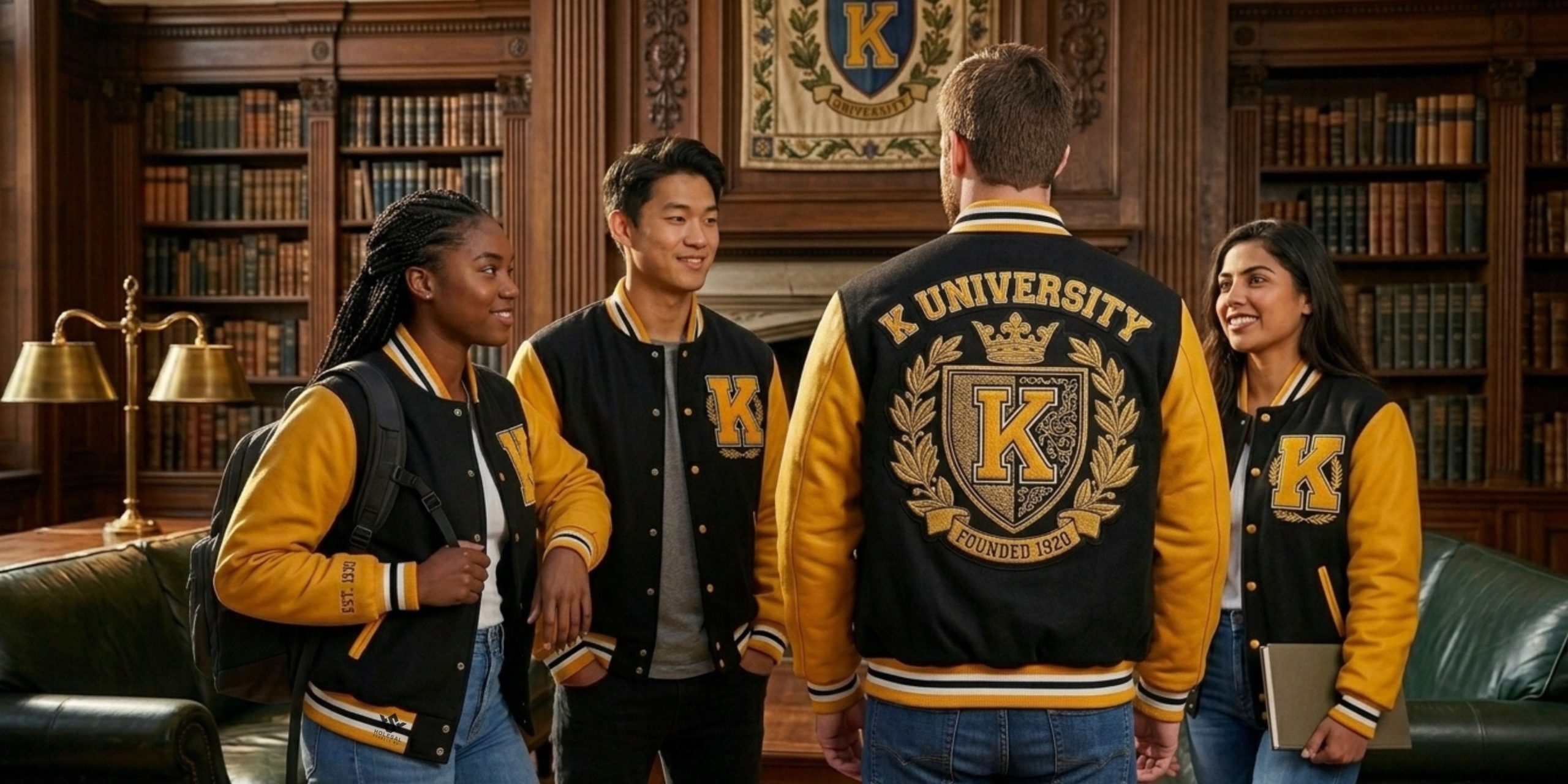 Custom Embroidered Wool Jackets Group photo