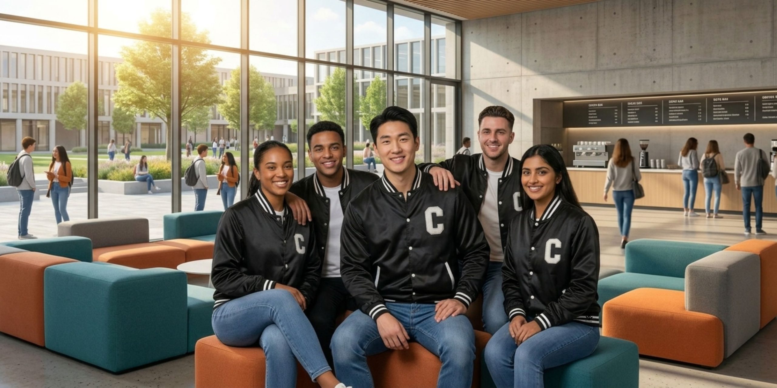 Satin Varsity Jackets Wholesale Black