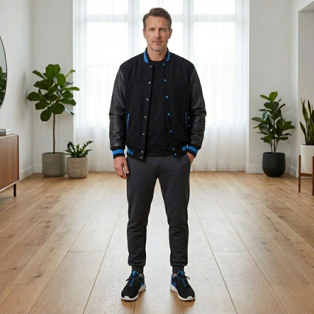 Varsity Jackets With Joggers Men’s Style