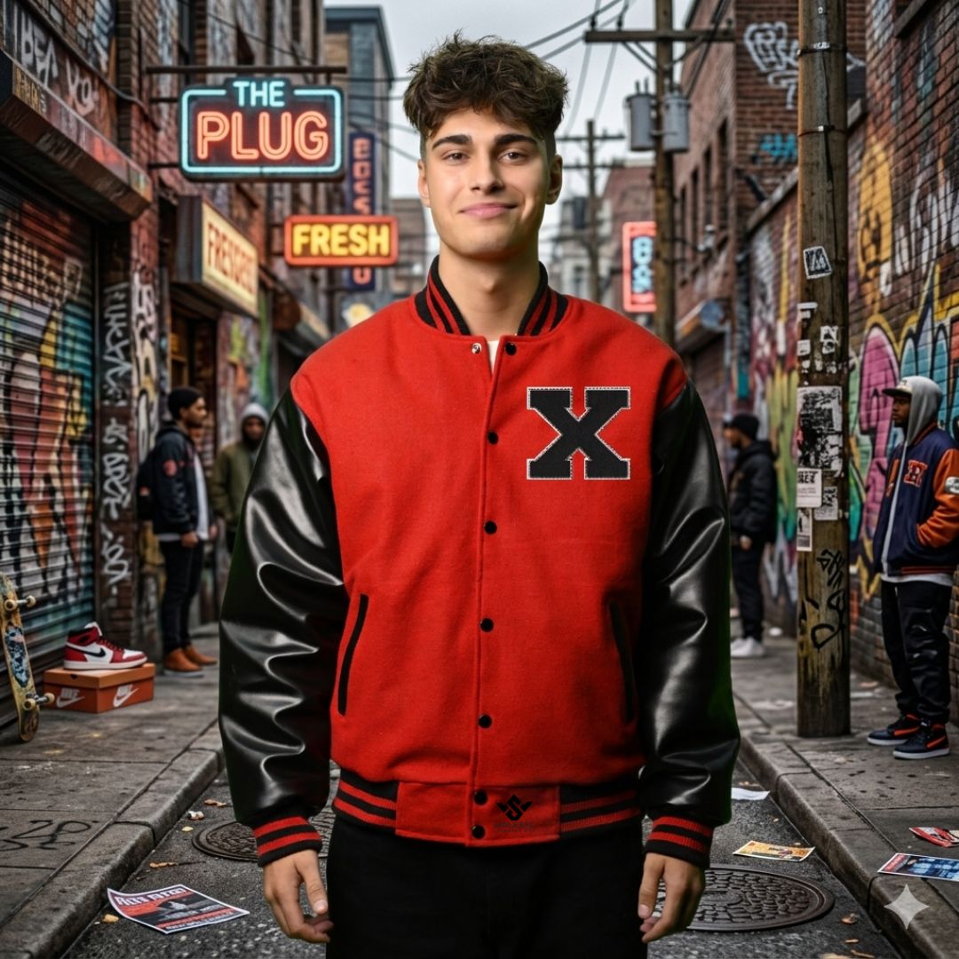 streetwear varsity jackets outfit
