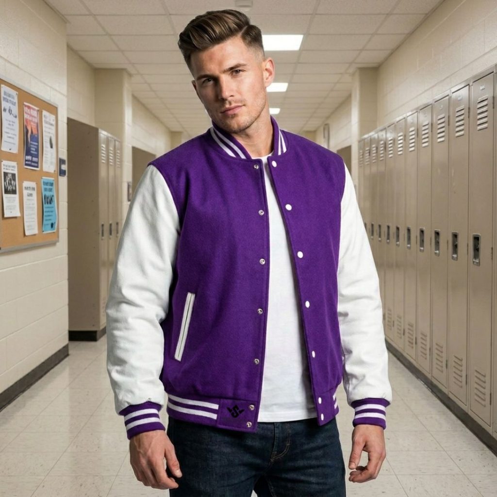 Varsity Jackets Wool Leather Sleeves