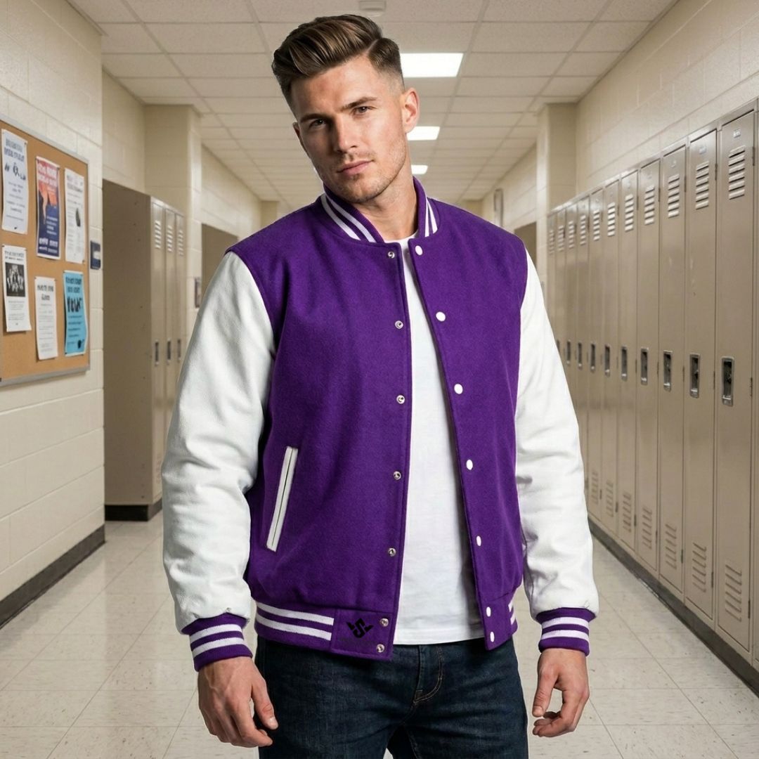 Varsity Jackets Wool Leather Sleeves