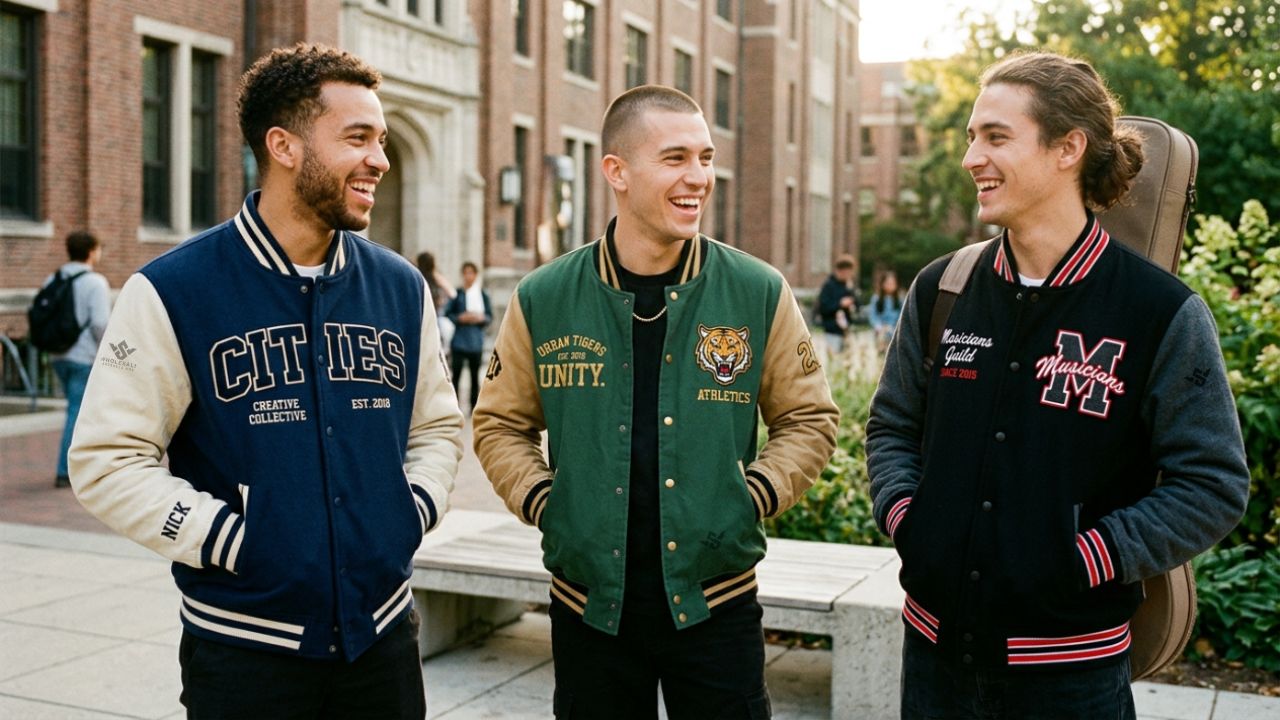 Cotton Fleece Custom Varsity Jackets For Men