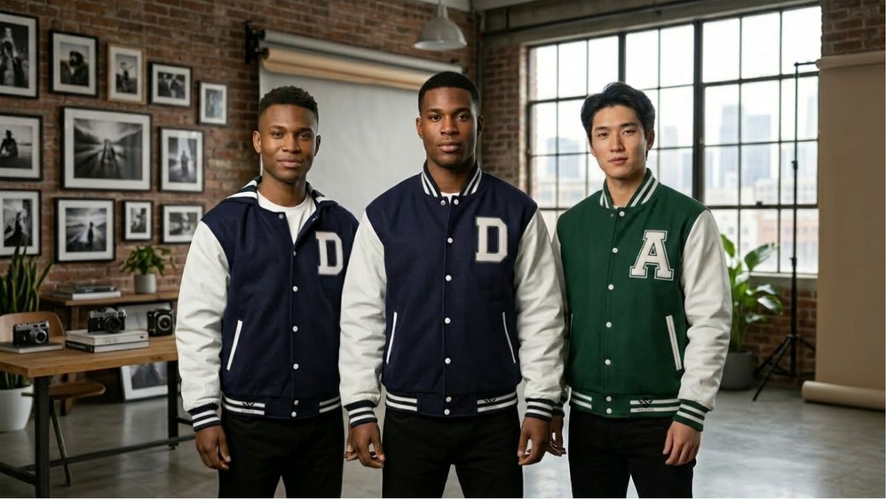Design Letterman Varsity Jacket Sailor Collar