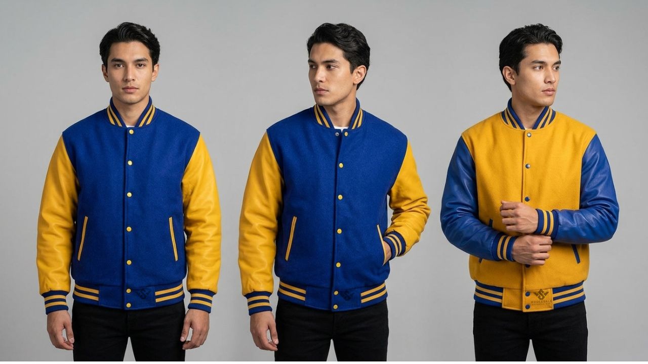 Varsity Jackets For Men Leather Sleeve