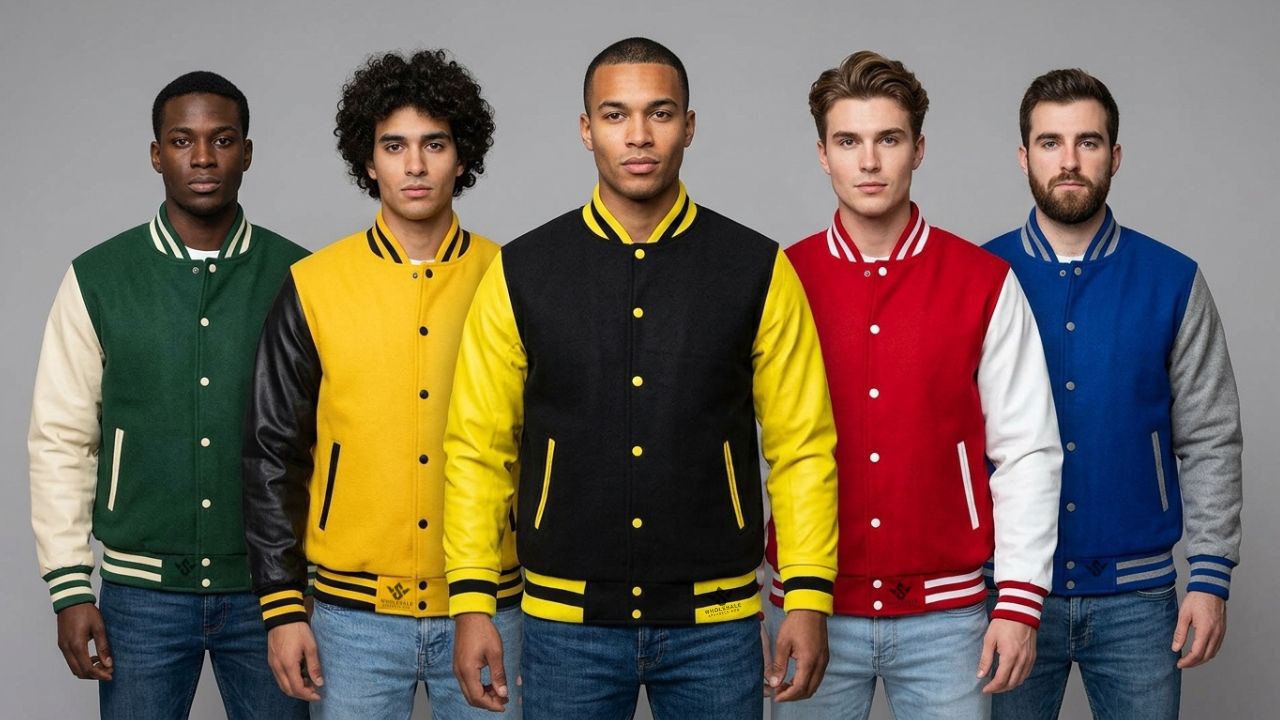 Genuine Leather Sleeves Varsity Jackets