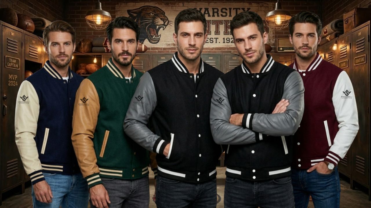 Varsity Jackets With Leather Sleeve Custom