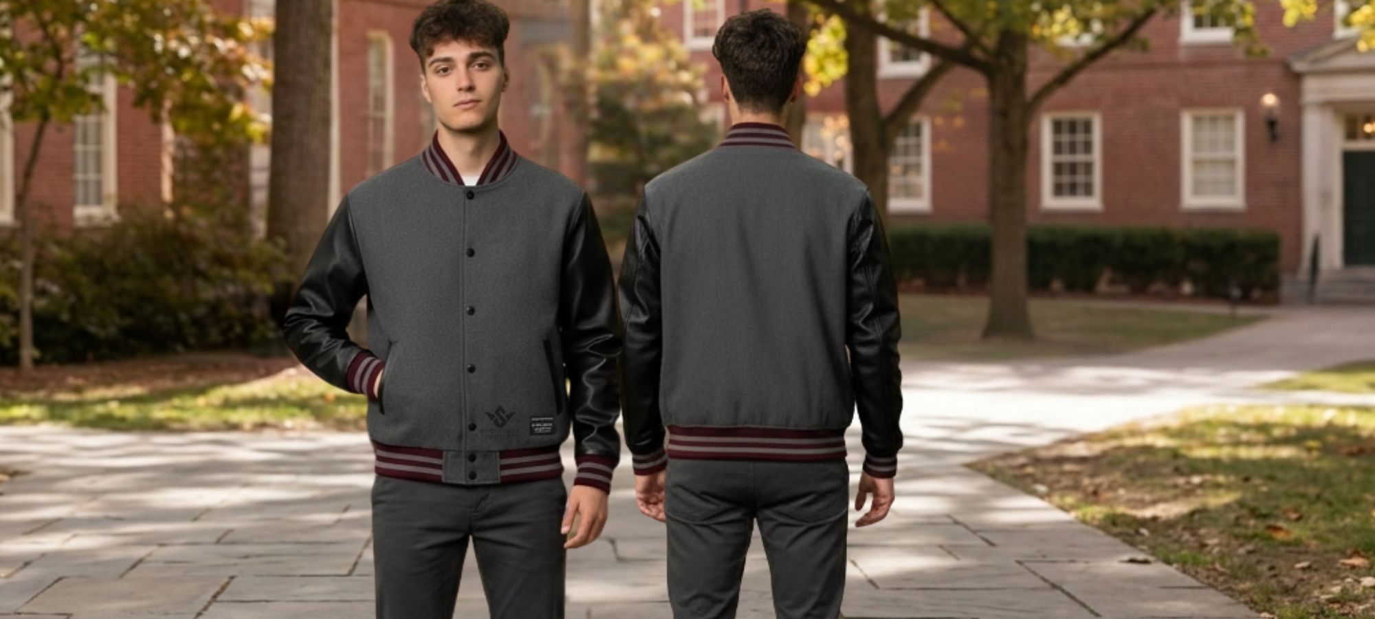 Leather Sleeve Varsity Jackets For Men