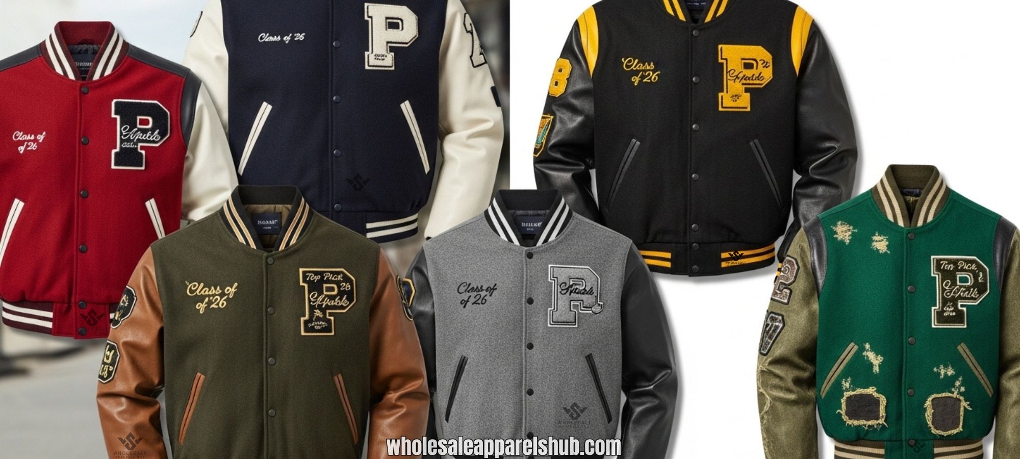 Leather Sleeve Varsity Jackets For Men