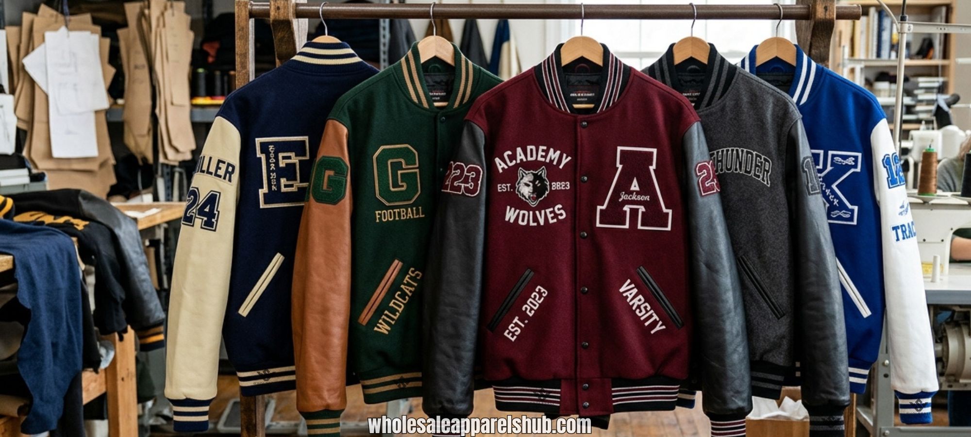 Custom Made Wool And Leather Varsity Jackets