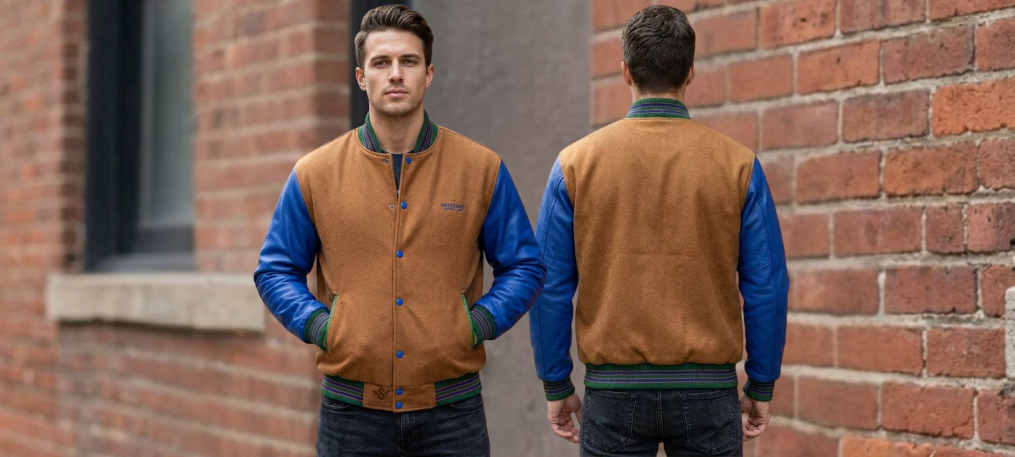 Varsity Jackets Genuine Leather Sleeves