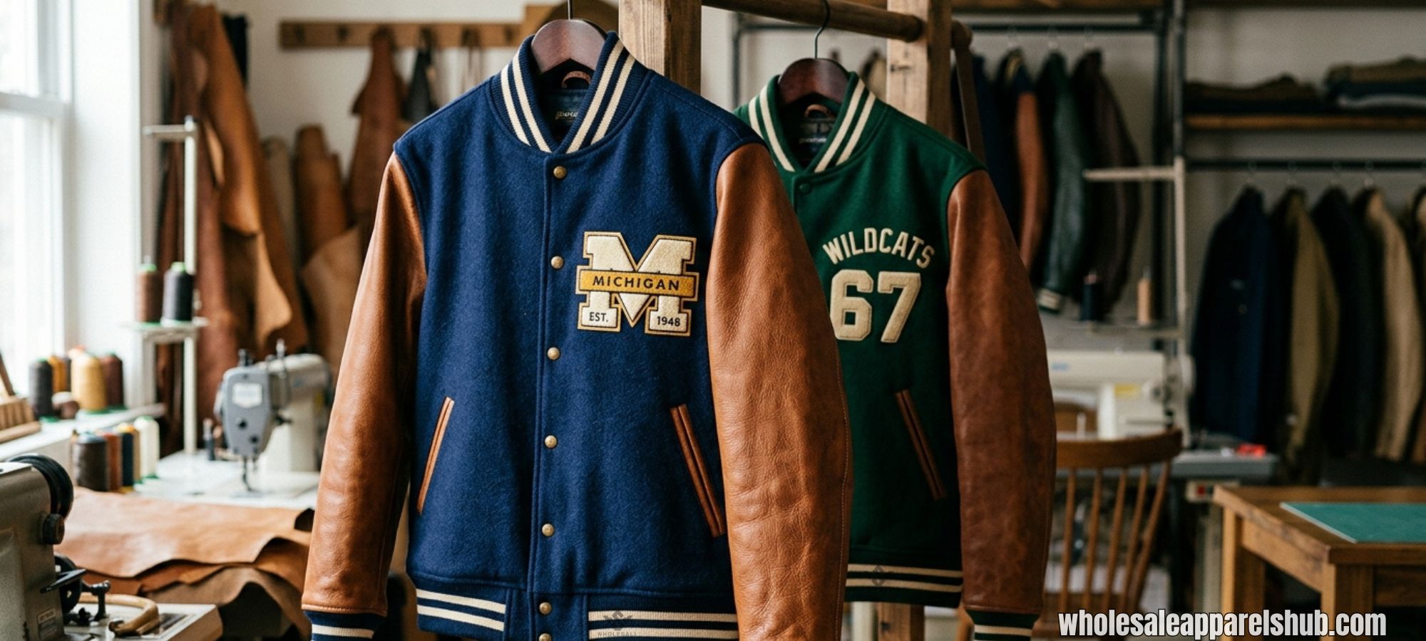 Varsity Jackets Genuine Leather Sleeves
