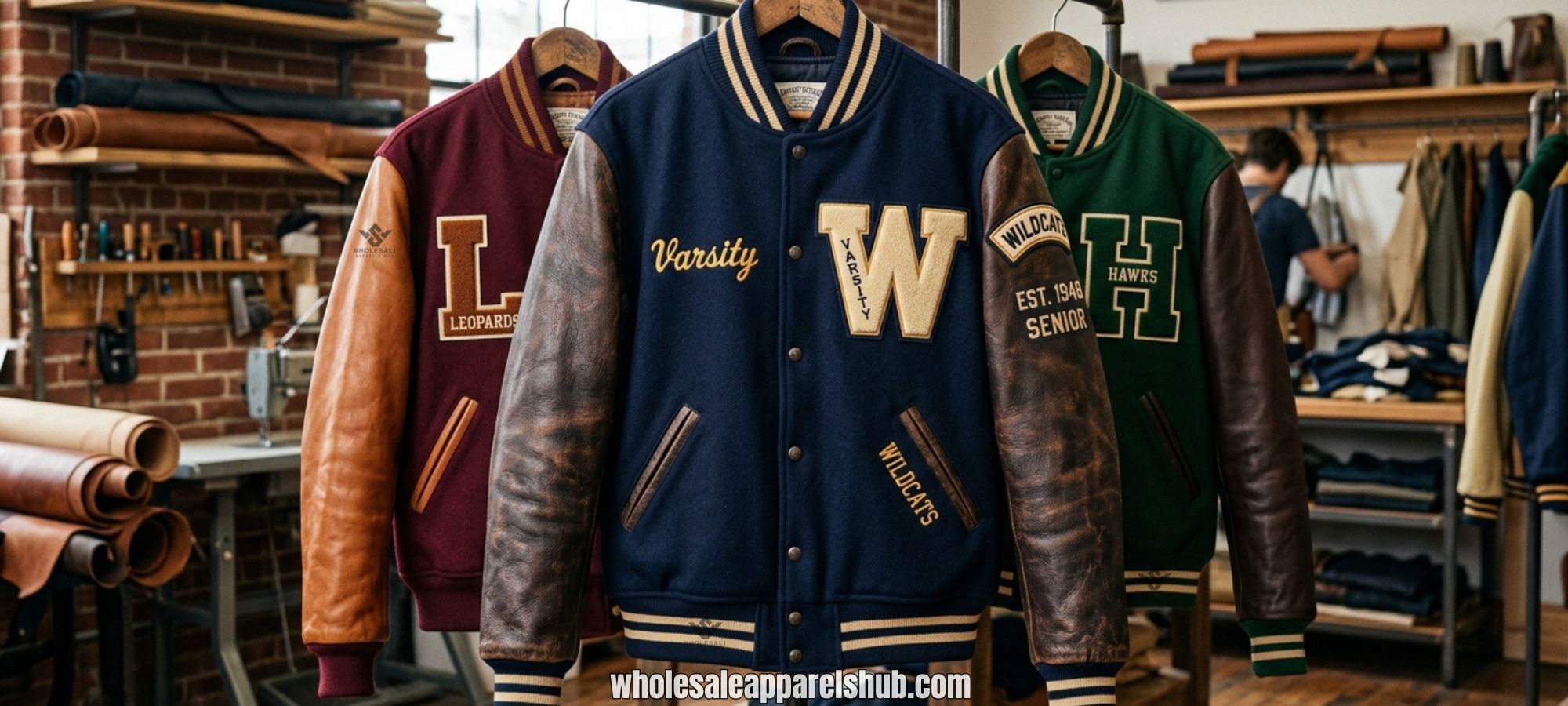 Varsity Jackets Genuine Leather Sleeves