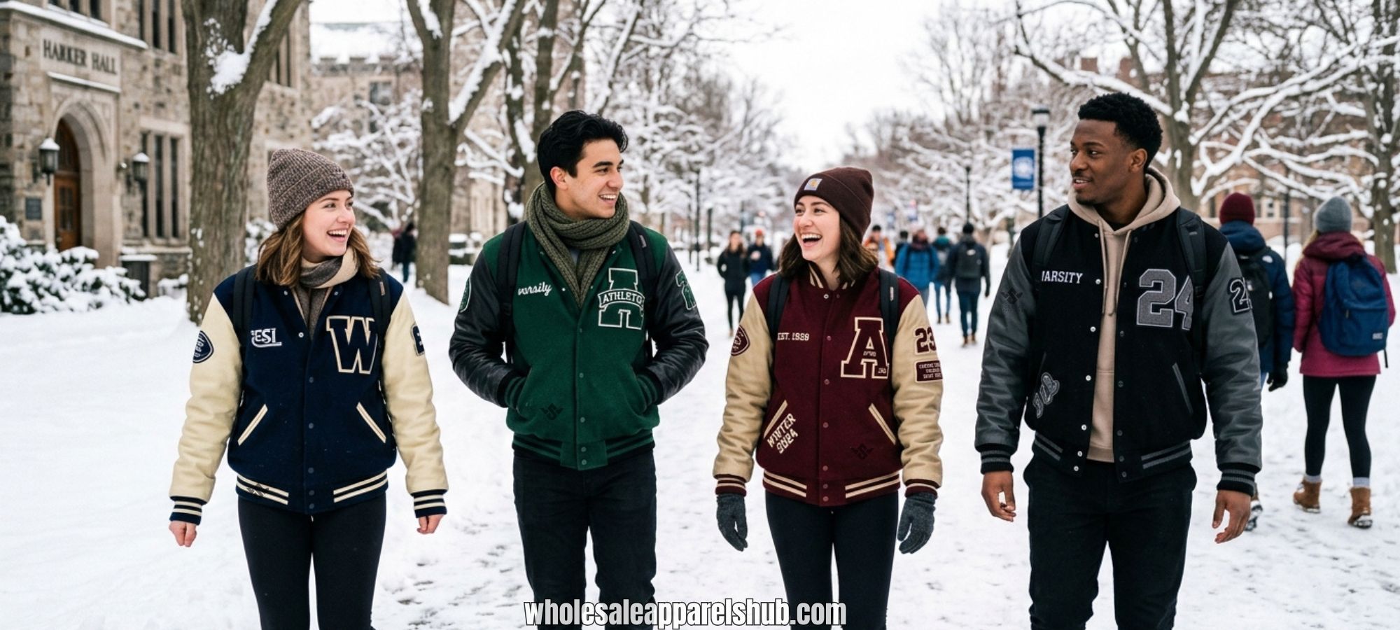 Leather Sleeve Varsity Jackets For Winter Wear