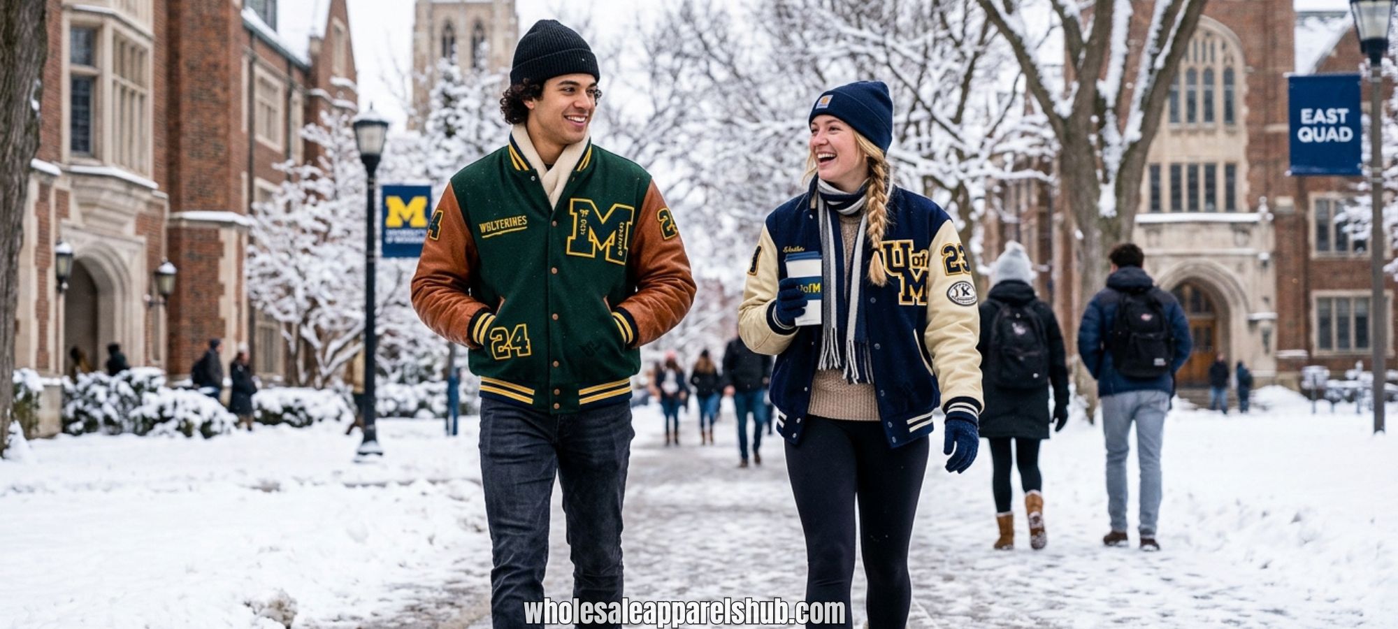 Leather Sleeve Varsity Jackets For Winter Wear