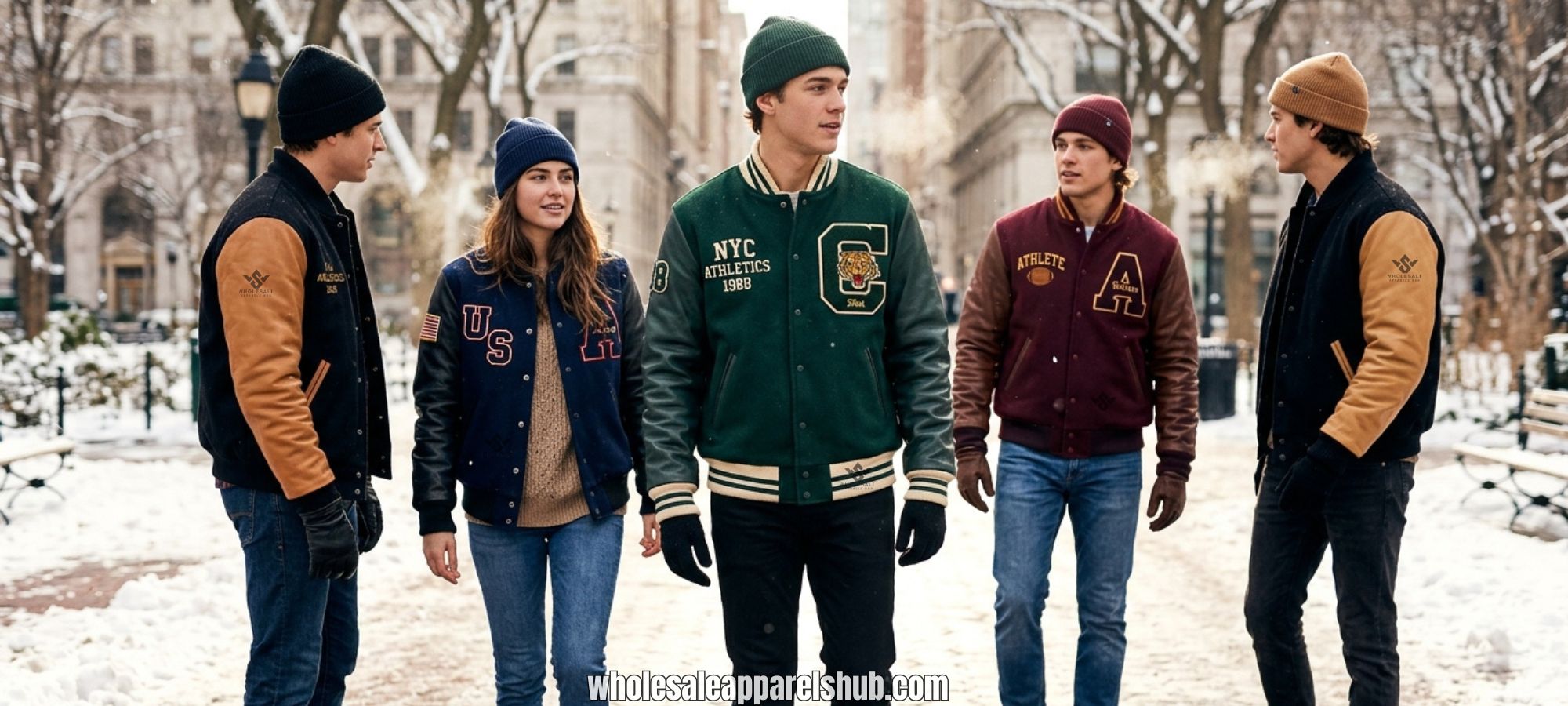 Leather Sleeve Varsity Jackets For Winter Wear