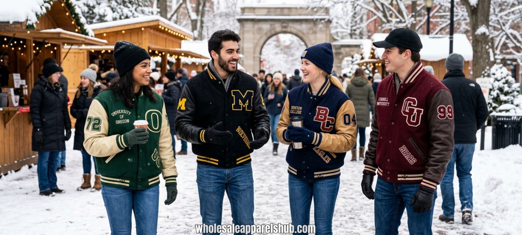 Leather Sleeve Varsity Jackets For Winter Wear