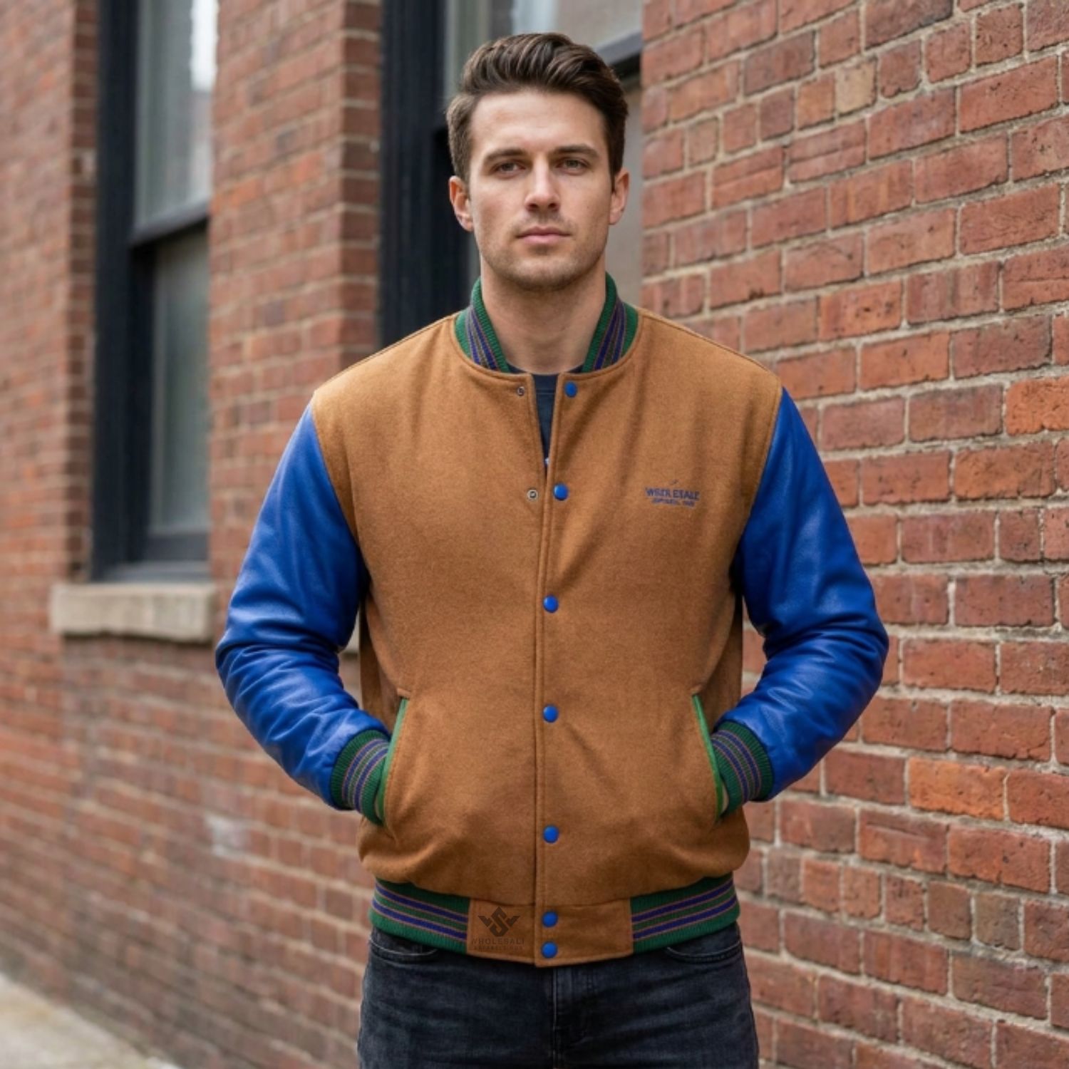 Varsity Jackets Genuine Leather Sleeves