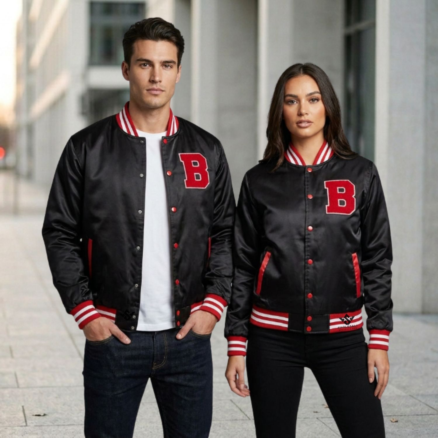 Custom Varsity Jackets Satin For School Team