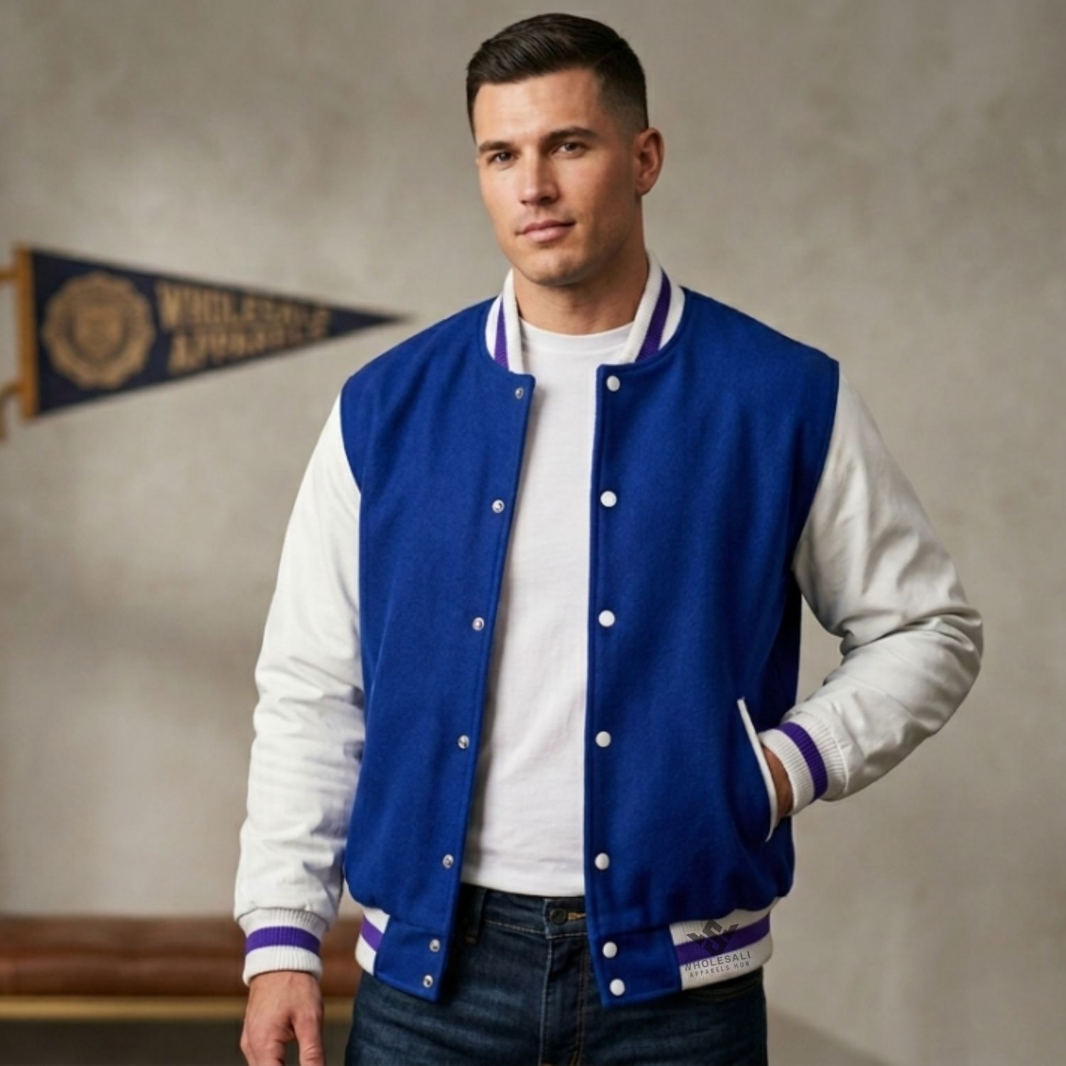 Varsity Jackets Wool Leather Casual Outfits