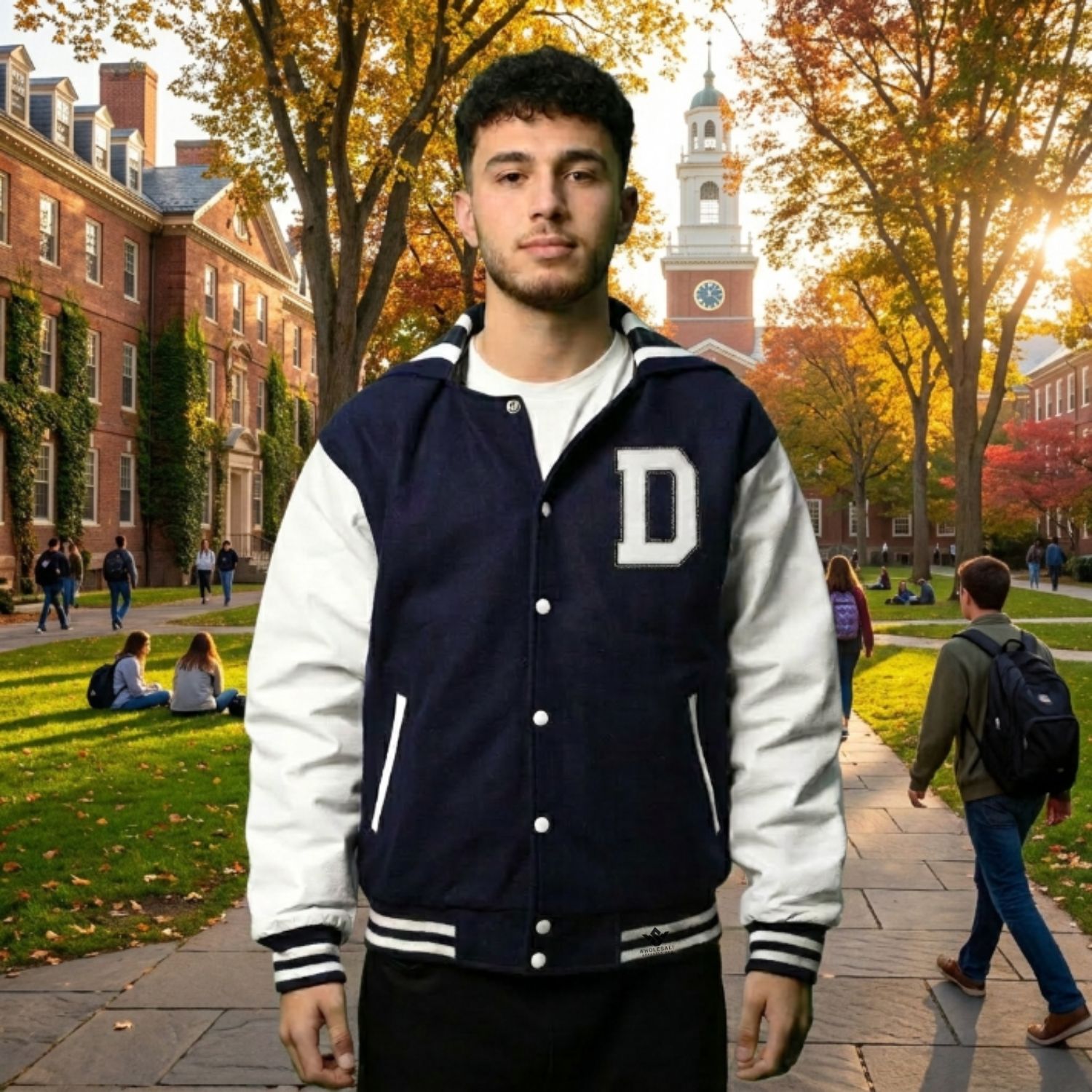 Design Letterman Varsity Jacket Sailor Collar