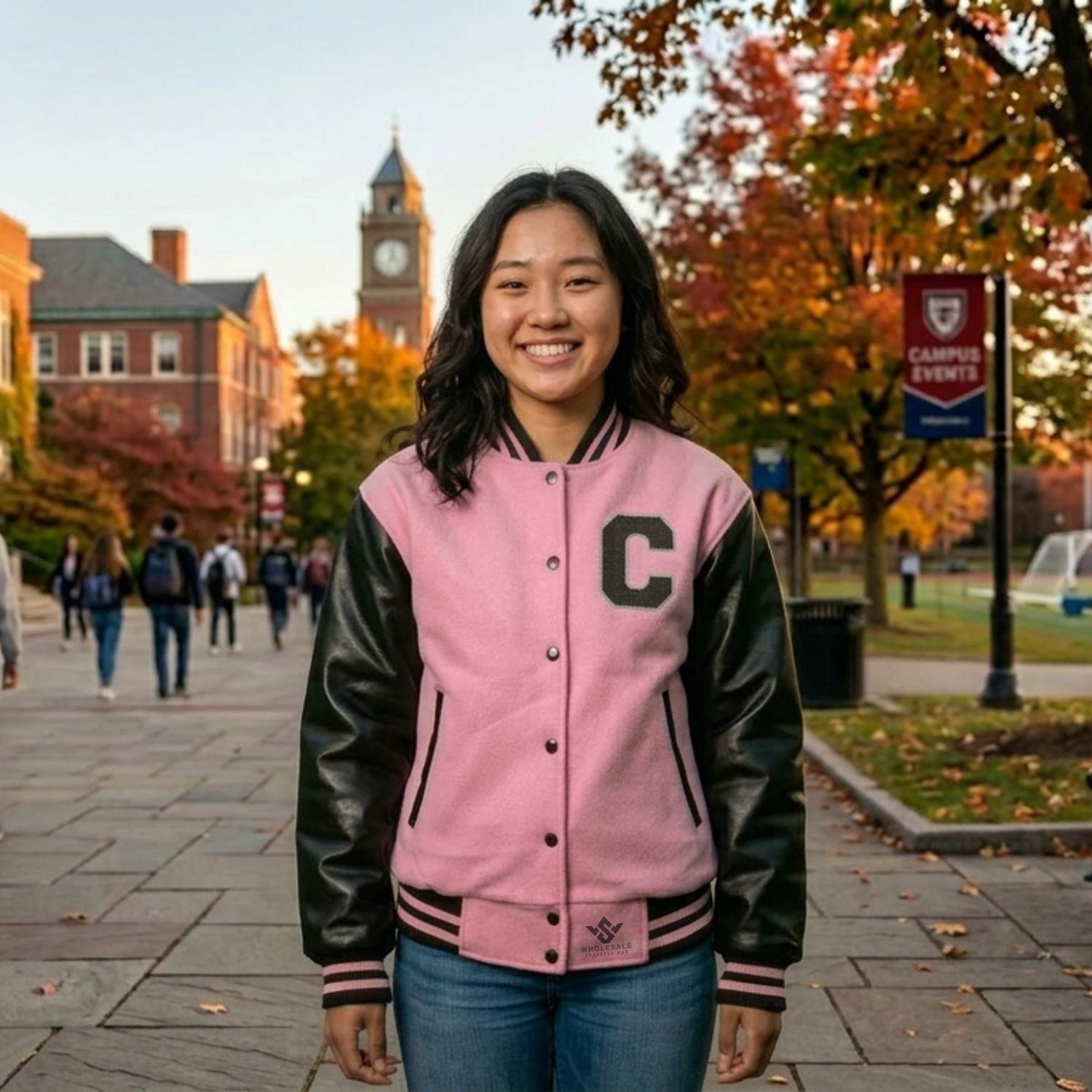 Pink Baseball Varsity Jackets For Women
