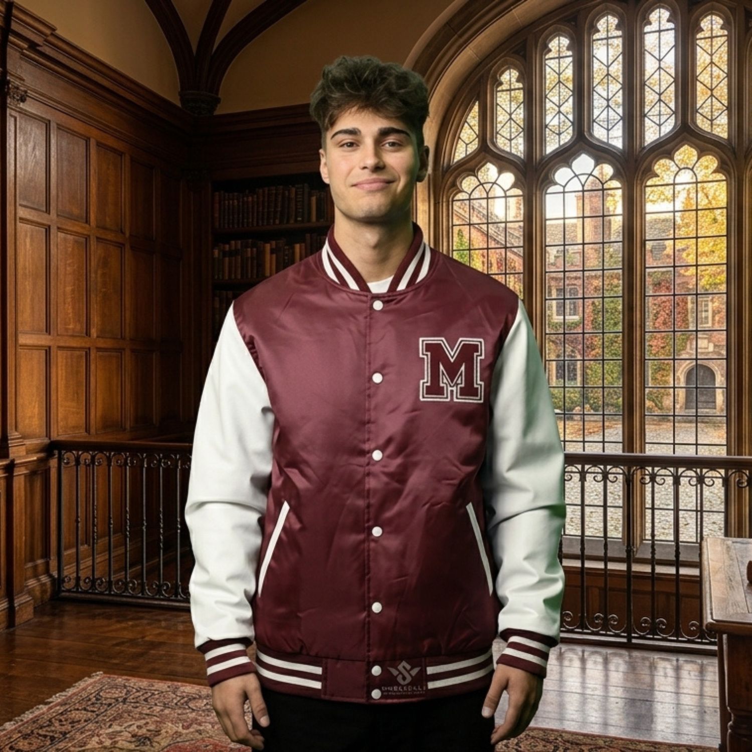 Embroidered Varsity Jacket Custom Satin