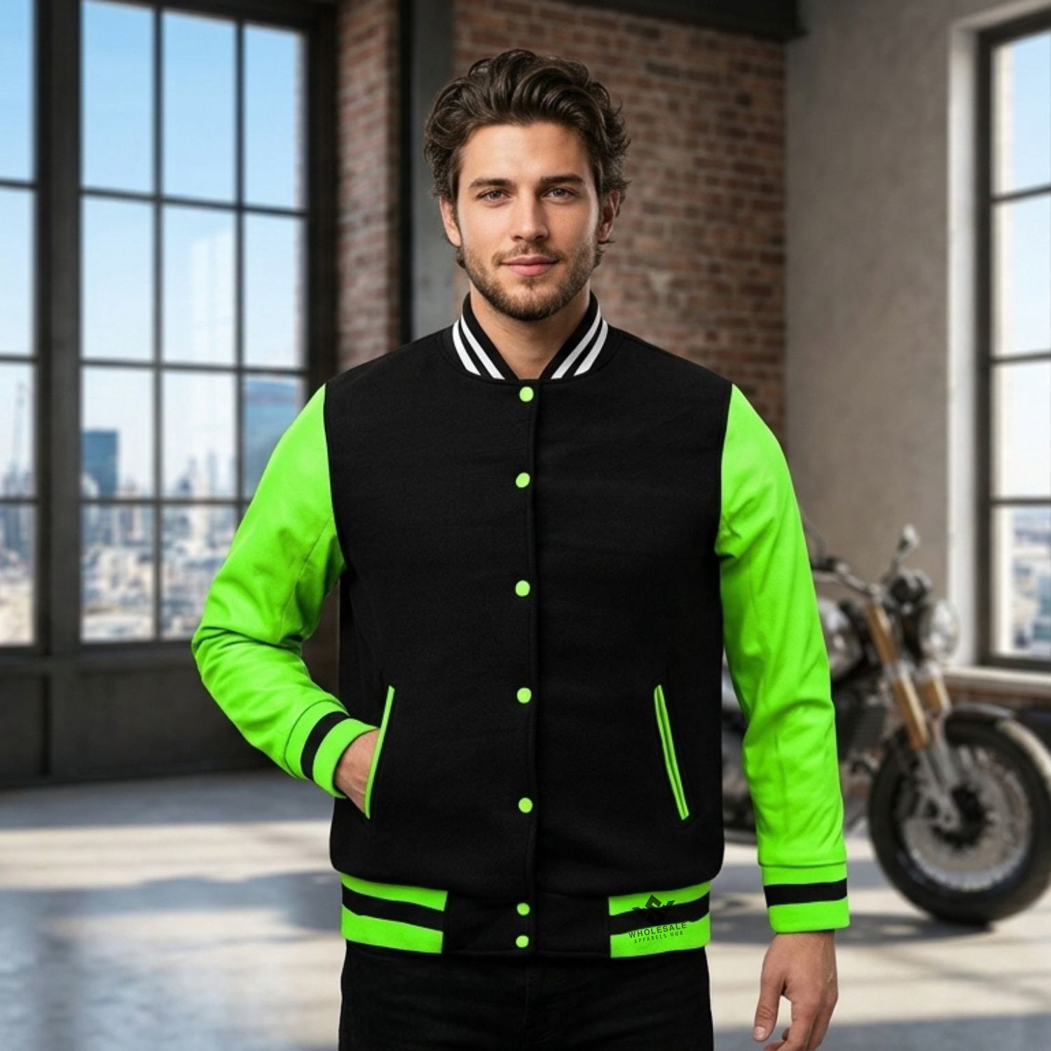 Green And Black Varsity Jackets For Teams